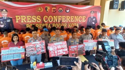 Jajaran Polresta Bogor Kota Ungkap 24 Kasus Narkoba, 34 Tersangka Ditangkap