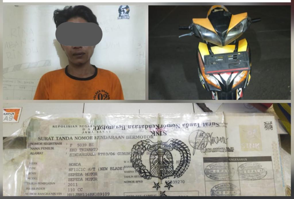 pencuri sepeda motor ditangkap