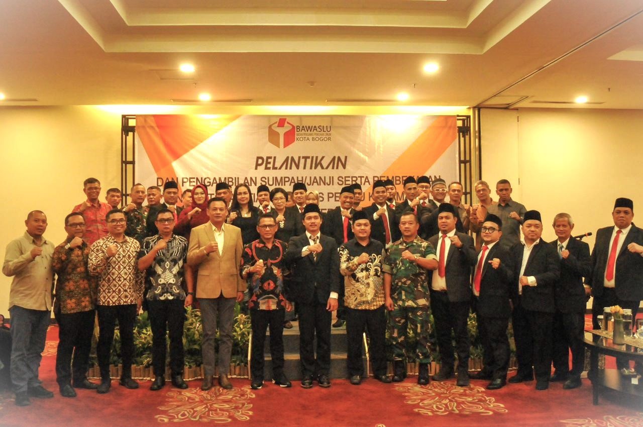 18 Anggota Panwascam Dilantik Bawaslu Kota Bogor
