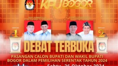 Saksikan!! KPU Kabupaten Bogor Gelar Debat Terbuka Paslon Cabup dan Cawabup Besok
