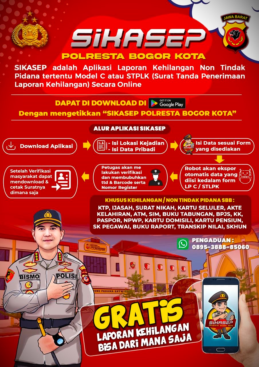 Aplikasi SiKasep Polresta Bogor Kota