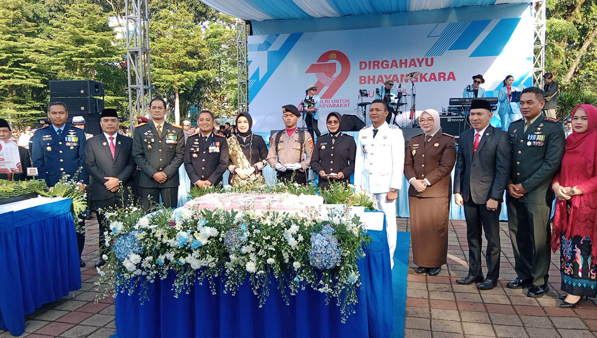 Polresta Bogor Kota Gelar Upacara HUT Bhayangkara ke-79 Bersama Forkopimda 1 Polresta Bogor Kota