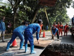 Dinas SDA DKI Jakarta Gerak Cepat Tangani Jalan Amblas di Lenteng Agung
