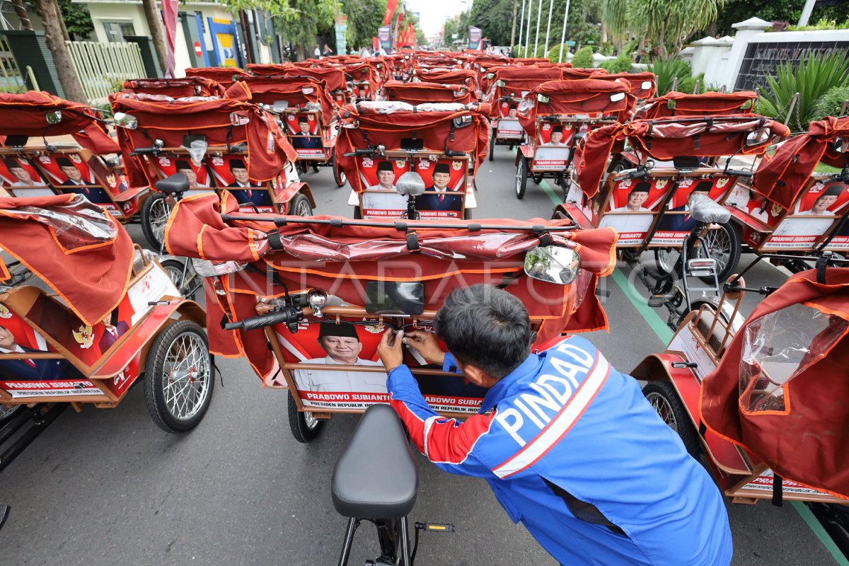 penyerahan becak listrik bantuan presiden di kota kediri 1mozi dom