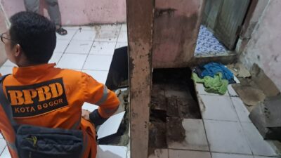 Tanah Amblas di Bondongan, Rumah Kontrakan Warga Rusak Akibat Tanah Labil