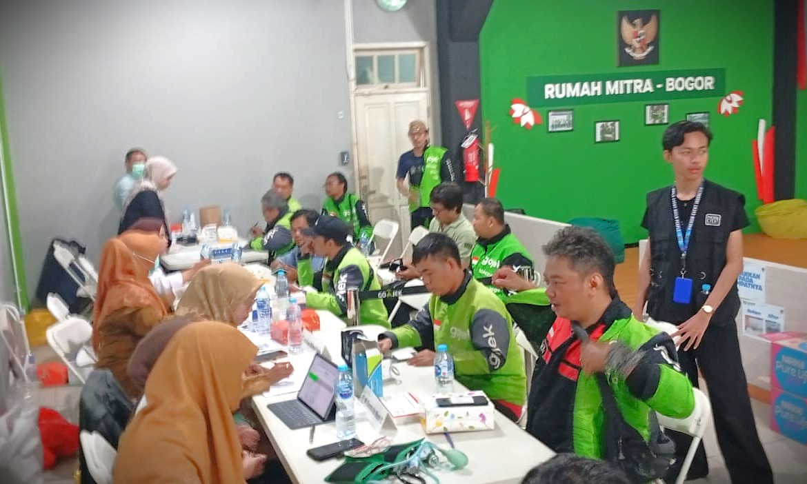500 Ojol Bogor Jadi Sasaran Cek Kesehatan Gratis