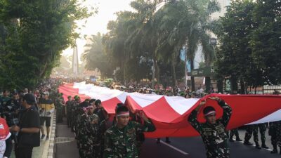 5 Bendera Merah Putih Raksasa Diarak Ribuan Warga di Kota Bogor, FMP 2026 Kobarkan Semangat Pancasila