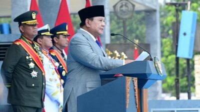 Presiden Prabowo memimpin upacara HUT ke-81 TNI di Cilangkap