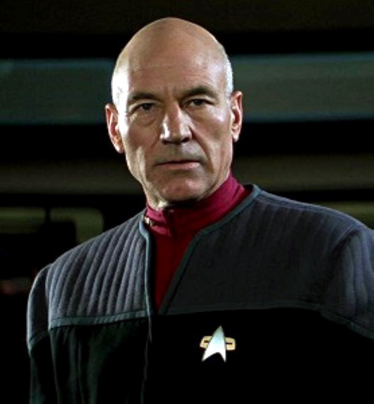 Patrick Steward as Jean Luc Picard in 1996s Star Trek First Contact