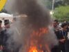 Evaluasi 2 Tahun Asta Cita, Demo PMII di Istana Bogor Diwarnai Bakar Ban